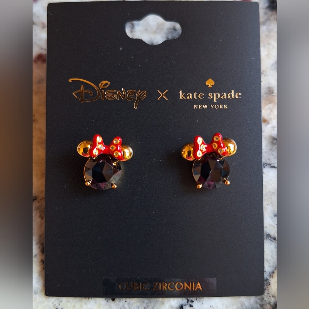 Kate Spade Minnie Cubic Zirconia Mouse Stud Earrings